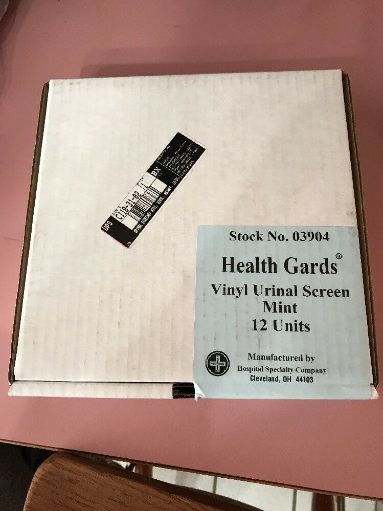 Health Gards Urinal Screen, 7 3/4&#34;w X 6 7/8&#34;h, Blue, Mint, Dozen - H ...