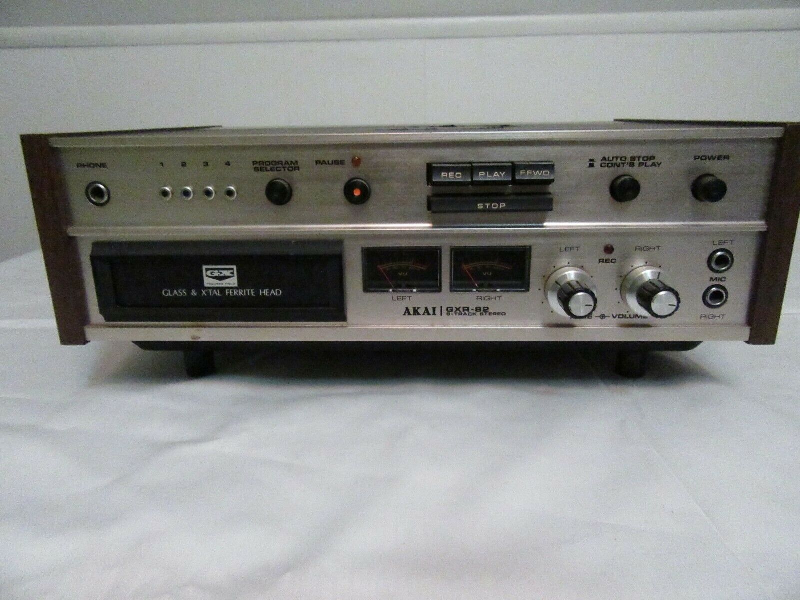 Vintage Akai Gxr-82 Stereo 8-track Tape Cartridge Recorder Player