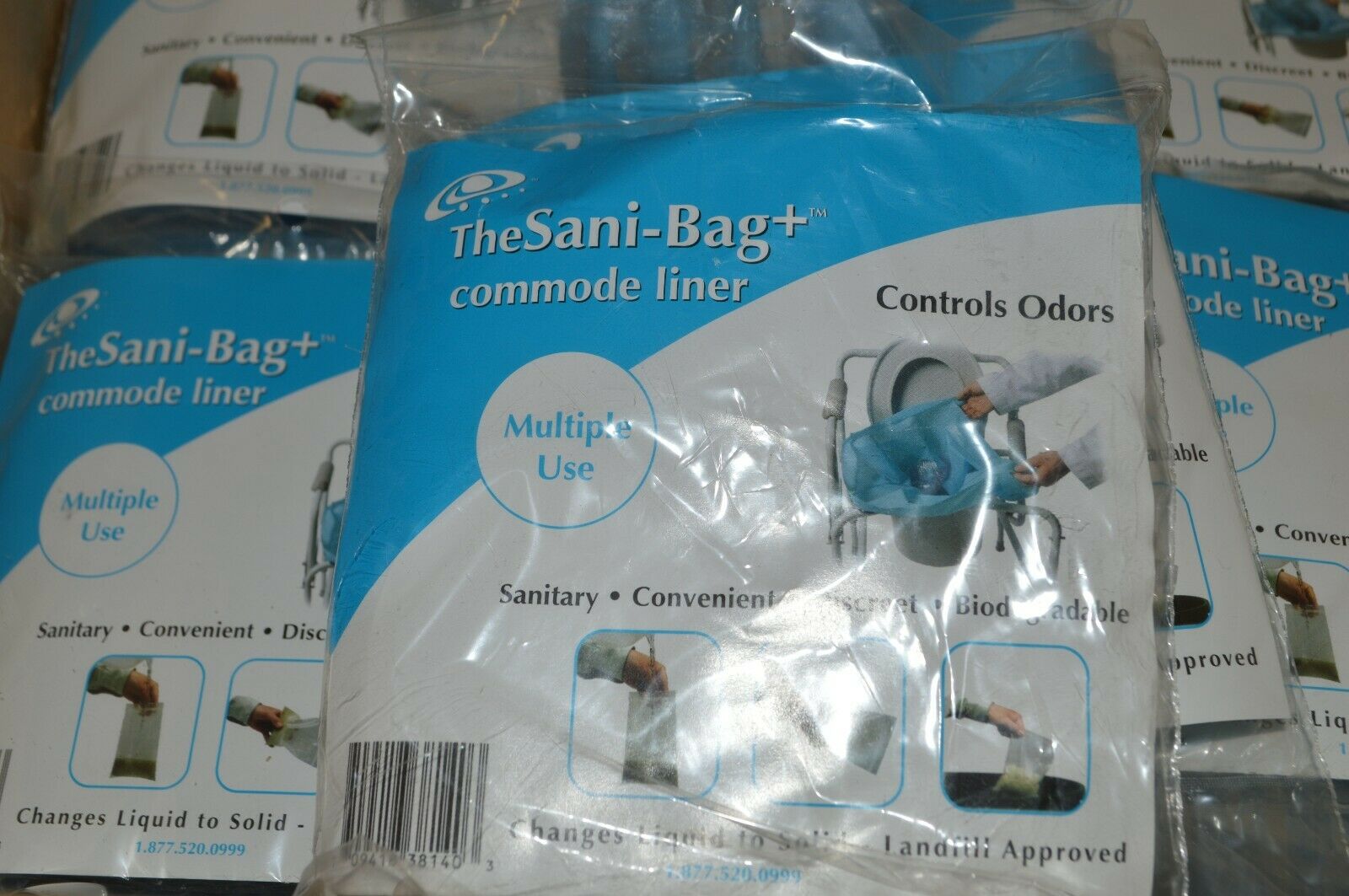 Pack Of 25 Sani Bag And Bedside Toilet Commode Pail Liner Controls Odor